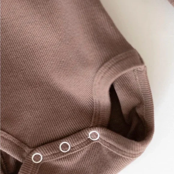 Organic Ribbed Kids Matching Set - Neutral Tones - Picture 5 of 8